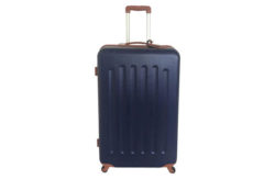 Go Explore - 4 Wheel Hard Large Suitcase- Navy and Tan
